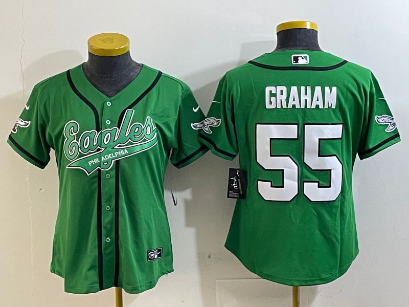 Youth Philadelphia Eagles 55 Graham Green Joint Name 2025 Nike Vapor Limited NFL Jersey style 2